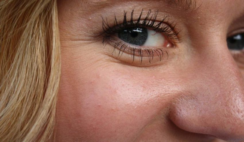 Closeup of person's eye, wrinkles